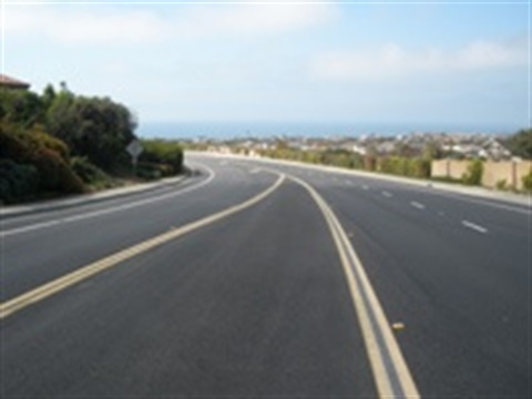 A view of the road looking down Selva Street