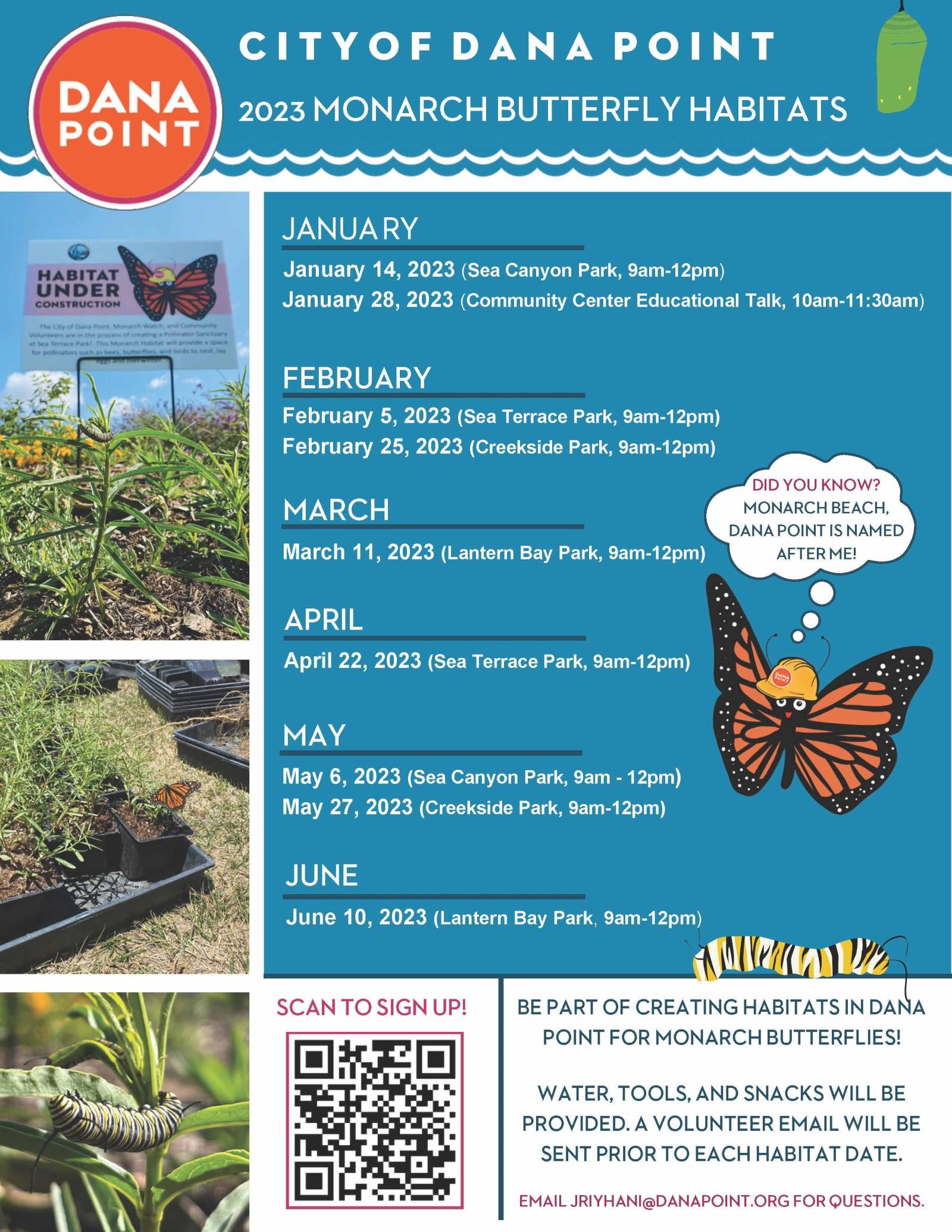 2023 Monarch Butterfly Habitats flyer